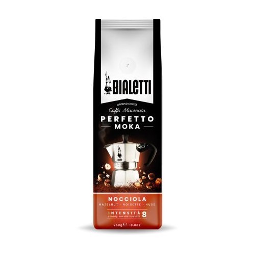 Bialetti Perfetto Moka Nocciola, Kaffee gemahlen 250 Gramm Packung