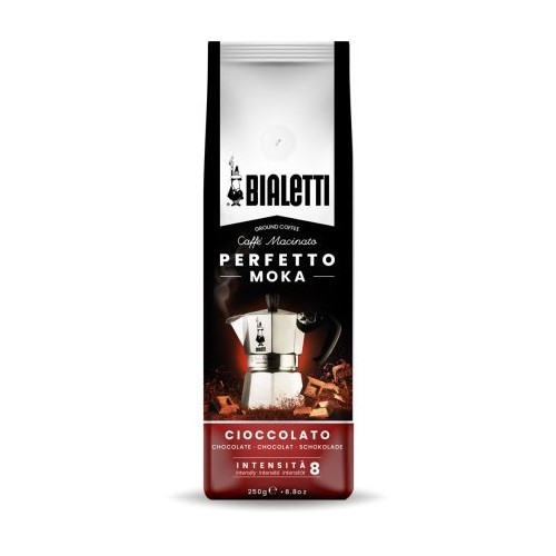 Bialetti Perfetto Moka Cioccolato, Kaffee gemahlen 250 Gramm Packung