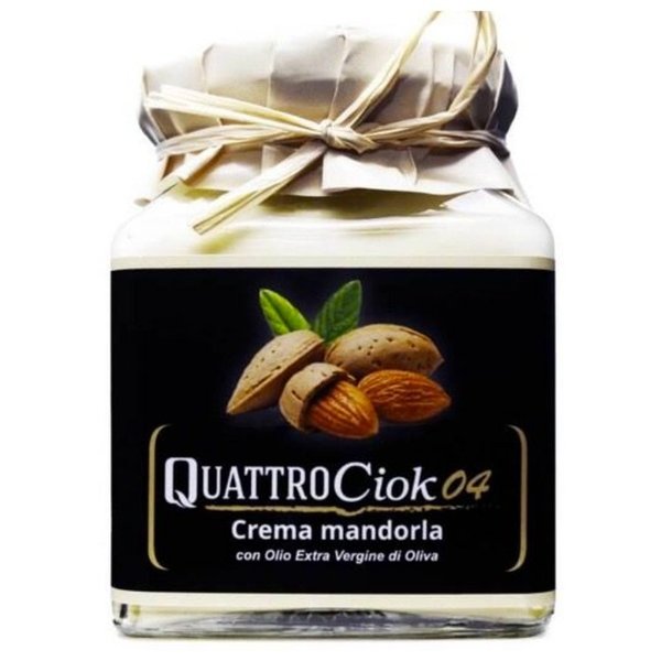 Quattrociocchi Mandelcreme mit Olivenoel extra vergine 320 Gramm Glas